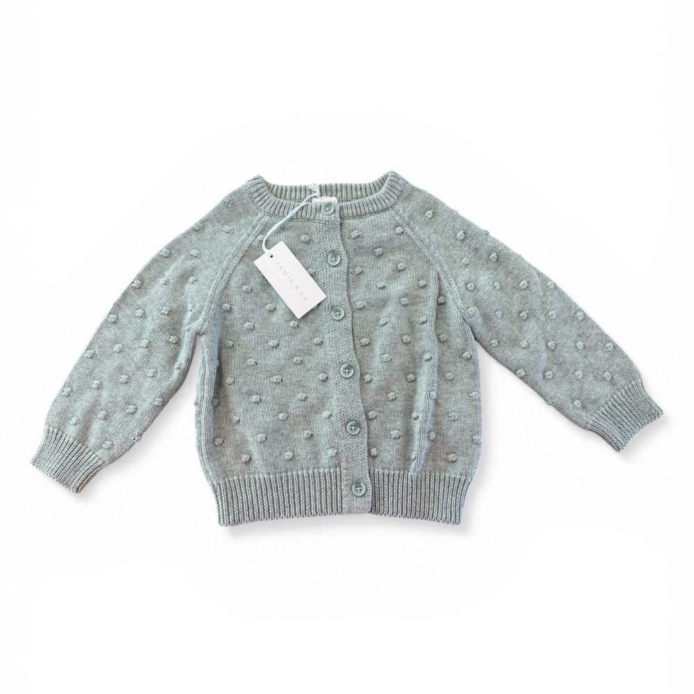 Jamie Kay Bubble Knit Button Up Cardigan - Seabreeze